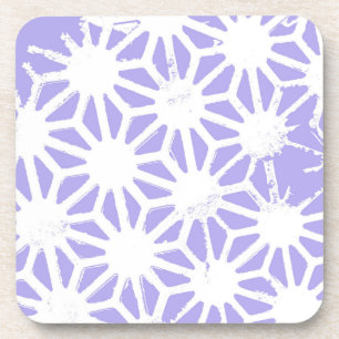 Lavender geometric pattern coaster