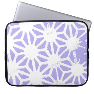 Lavender geometric pattern laptop sleeve