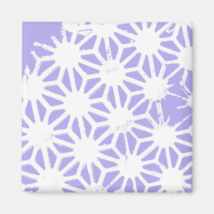 Lavender geometric pattern magnet