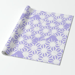 Lavender geometric pattern wrapping paper