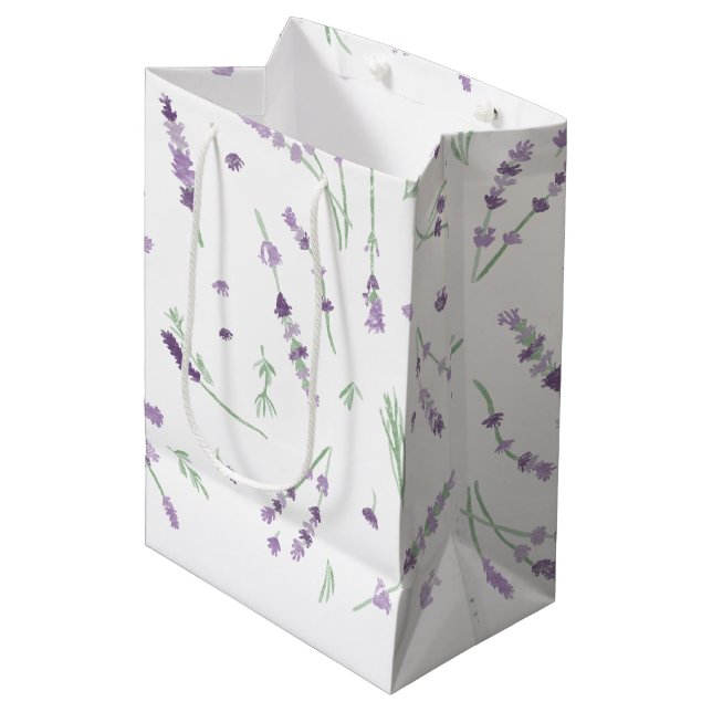 Lavender Gift Bag - Medium (Front Angled)
