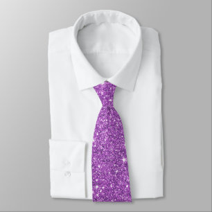 Lavender Glitter Sparkly Neck Tie