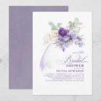 Lavender & Gold Elegant Modern Boho Bridal Shower