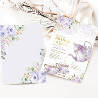 Lavender Gold Floral Bridal Shower Tea Party