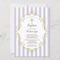 Lavender & Gold Frame Girls Baptism