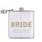 Lavender & Gold Glitter Look Bride Flask