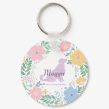 Lavender Golden Retriever Silhouette Wreath Photo