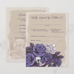 Lavender Gothic Wedding Coordinating RSVP