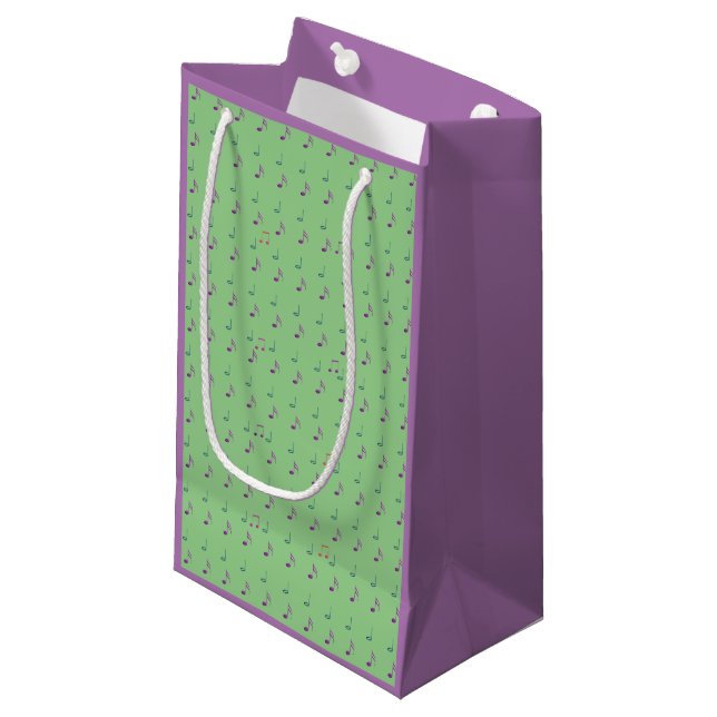 Lavender & Green - Fun Small Gift Bag (Front Angled)