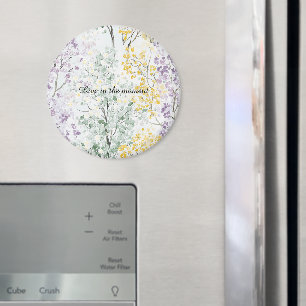 Lavender Green Yellow Trees Magnet