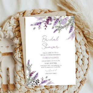 Lavender Greenery Bridal Shower Invitation