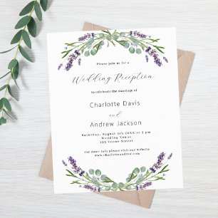 Lavender greenery violet budget wedding reception