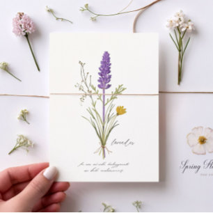 Lavender Greeting Cards for Personalized Message