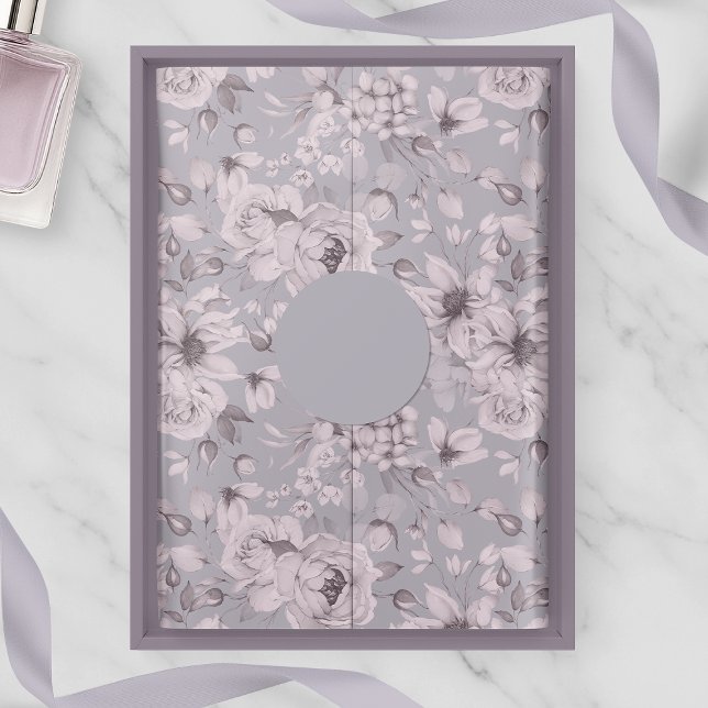 Lavender Grey Floral  Tissue Paper (Creator Uploaded)