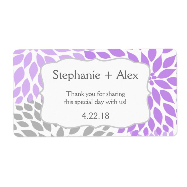 Lavender & Grey Mum Water Bottle - customise it! (Front)