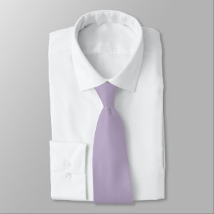 Lavender Grey Purple Mid Century Solid Colour Tie