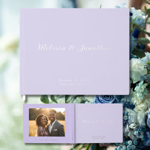 Lavender Guest Book Photo Foil Guestbooks Spring