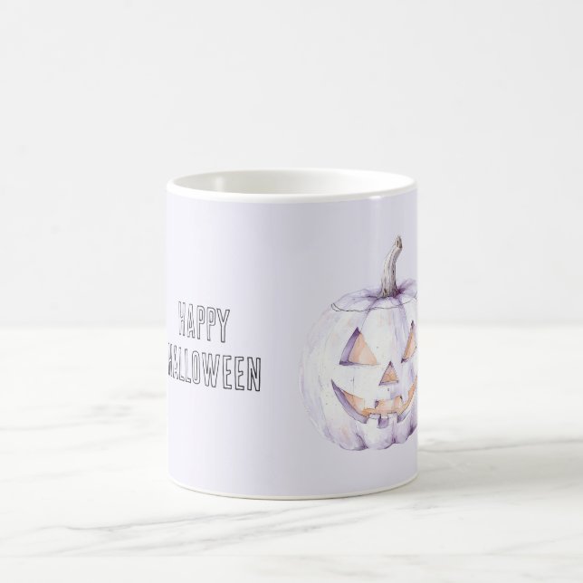 Lavender Halloween Pumpkin Coffee Mug (Center)