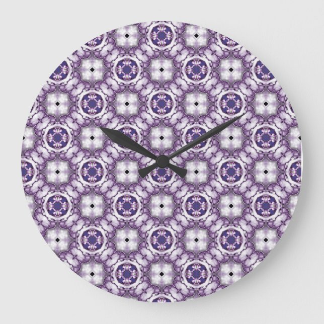Lavender Halo  Large Clock (Front)