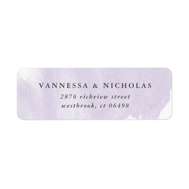 Lavender Hand-painted Watercolor Wash (Front)