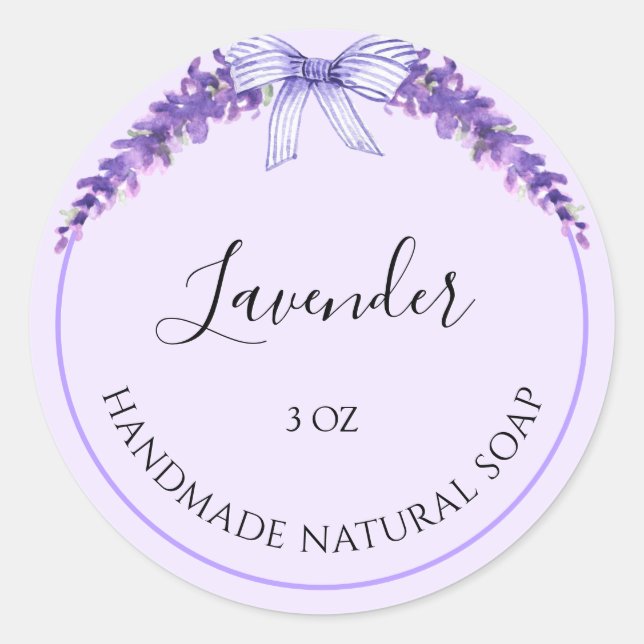 Lavender Handmade Soap Sticker (Front)