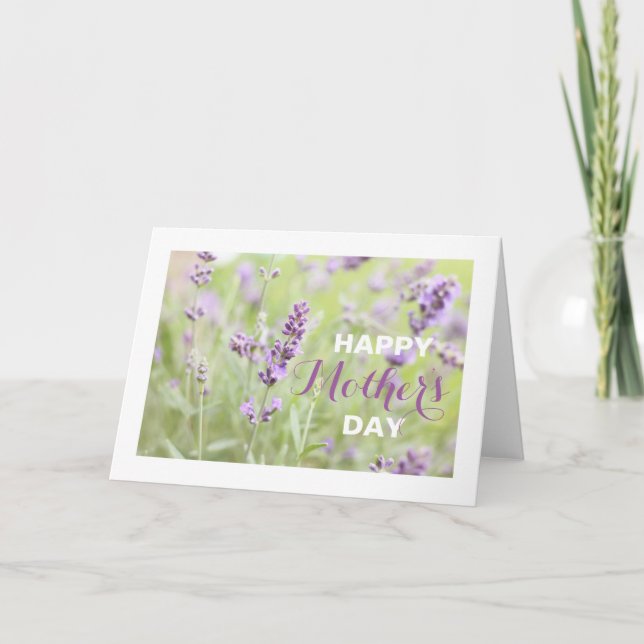 Lavender Happy Mother's Day Card (Front)