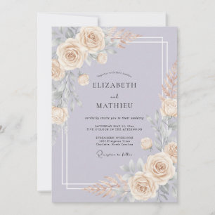 Lavender Harmonious Spring Wedding Invitation