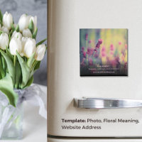 Lavender Harmony: Square Educational Fridge