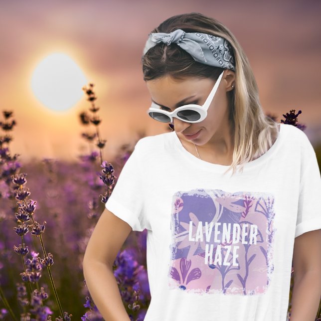 Lavender Haze Illustration White Type Graphic T-Shirt (Creator Uploaded)
