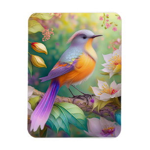Lavender Headed Orange Breasted Fantasy Bird Magnet