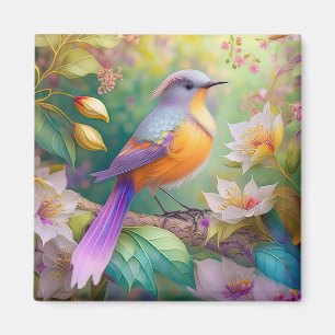 Lavender Headed Orange Breasted Fantasy Bird Magnet
