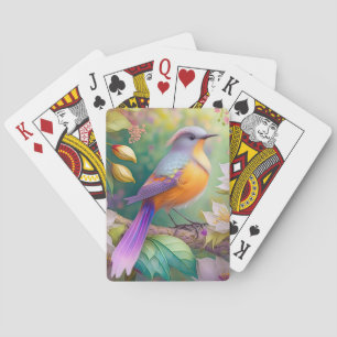 Lavender Headed Orange Breasted Fantasy Bird Playing Cards