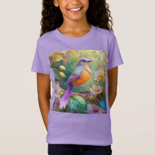Lavender Headed Orange Breasted Fantasy Bird T-Shirt