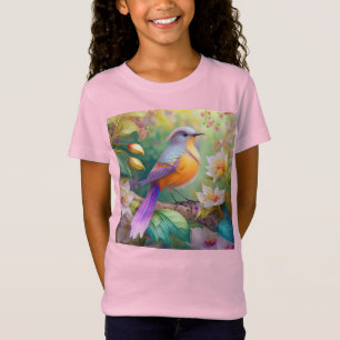 Lavender Headed Orange Breasted Fantasy Bird T-Shirt