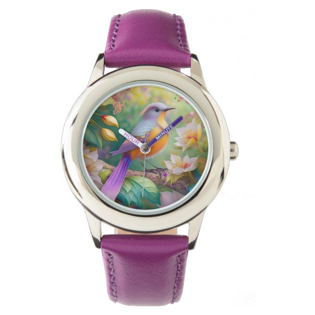 Lavender Headed Orange Breasted Fantasy Bird Watch (Front)