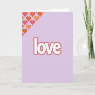 Lavender Hearts Love Card