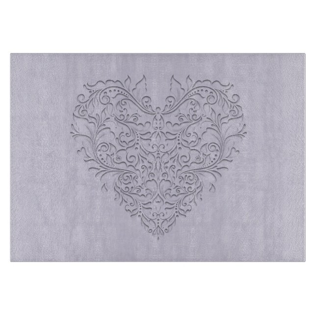 Lavender HeartyChic Cutting Board (Front)