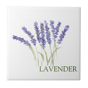 Lavender Herb Greenery Kitchen Green Purple Cerami Tile