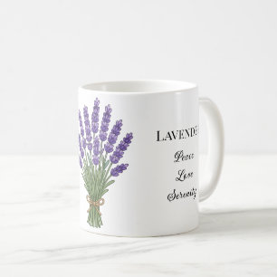 Lavender Herb Illustration and Uses Coffee Mug