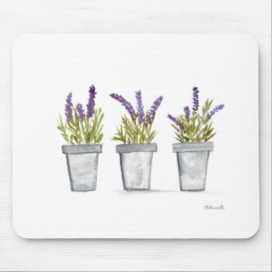 Lavender herb pots mouse pad