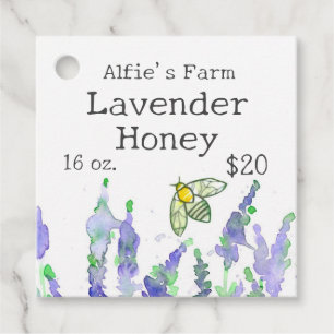 Lavender Honey Canning Jar Label Beekeeper