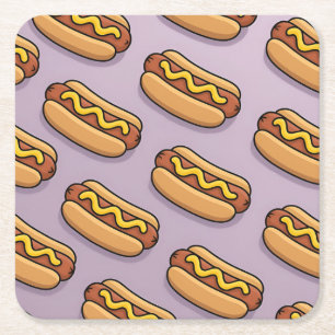 Lavender Hot Dogs Coaster Set