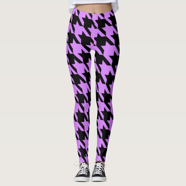 lavender houndstooth leggings (Front)