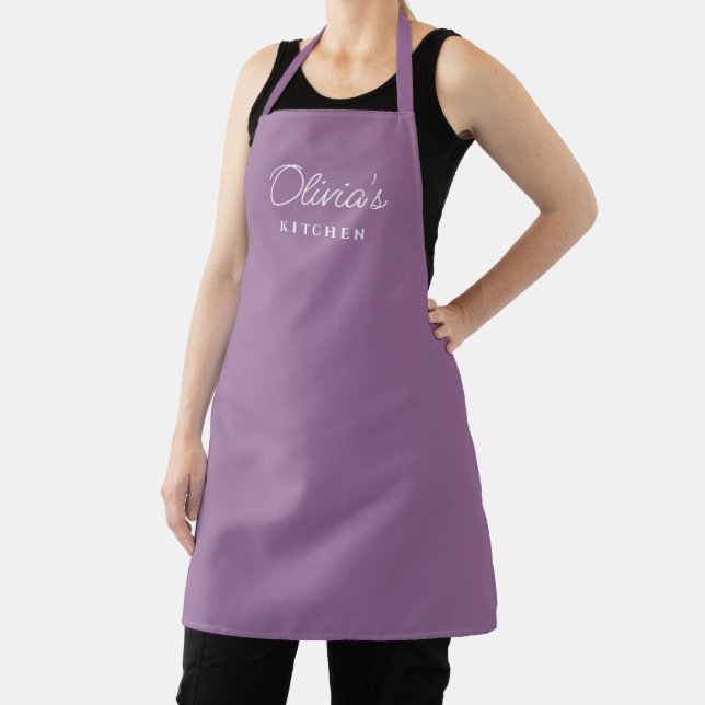 Lavender Housewarming Gift Kitchen Personalised Apron (Insitu)