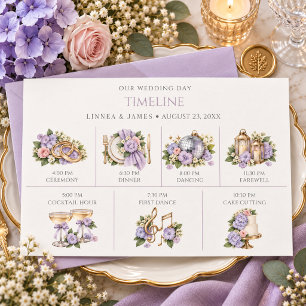 Lavender Hydrangea Iedding Day Timeline