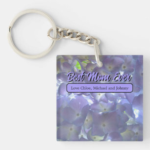 Lavender Hydrangeas best mum ever Key Ring