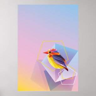 Lavender In Blue Songbird Poster