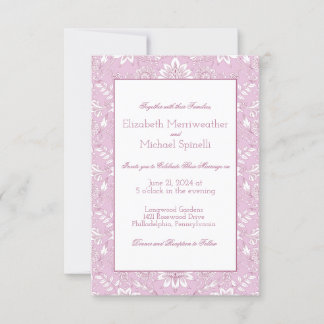Lavender Invitation, William Morris Style Invitation