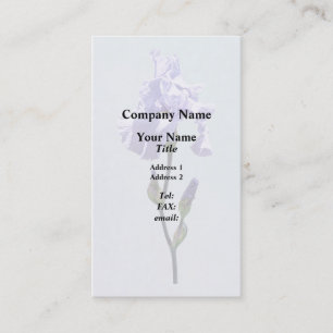 Lavender Iris and Buds Business Card