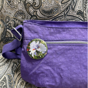 Lavender Iris Button